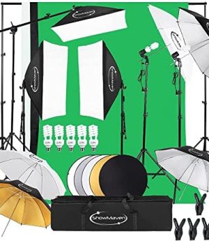 Photography Lighting Kit, Softbox Lighting Kit with Photo Backdrop for Product Photography, Portrait photography, Video Shooting Photography