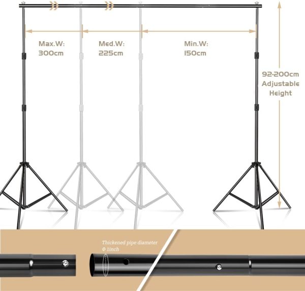 Photography Lighting Kit, Softbox Lighting Kit with Photo Backdrop for Product Photography, Portrait photography, Video Shooting Photography - Image 3