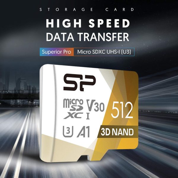 Silicon Power 512GB Micro SD Card U3 SDXC microsdxc High Speed MicroSD Memory Card with Adapter - Image 3